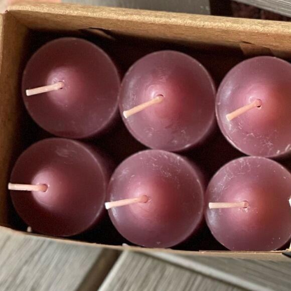 PARTY Lite Raspberry & Thyme Scented 6 Votives Rare Retiired NIB - Picture 3 of 6